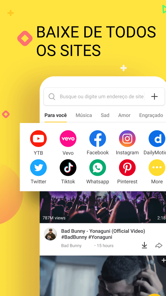 Snaptube support all sites