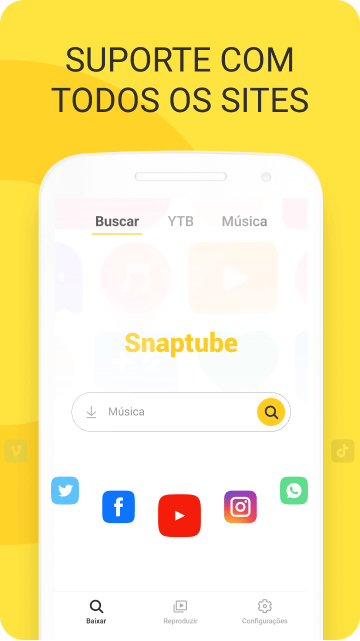 Snaptube support all sites
